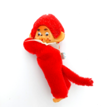 Vtg 80&#39;s Monchhichi Style Pencil Hugger Red Valentine w/Ribbon 5&quot; Clip on Topper - £15.02 GBP