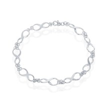 Sterling Silver Infinity Linked Bracelet - £55.60 GBP