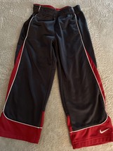 Nike Boys Gray Red Athletic Pants Pockets 4T - $8.33