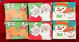 6 Vintage Avon Christmas Fragranced Soaps in Box Reindeer Snowmen Mr &amp; M... - $165.89 MXN