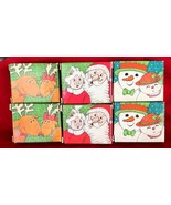 6 Vintage Avon Christmas Fragranced Soaps in Box Reindeer Snowmen Mr &amp; M... - $163.53 MXN