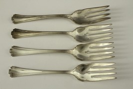 Vintage Flatware Silver Plate Lot 4PC Salad Forks Manchester Rc Co 6-3/8&quot; Long - £11.12 GBP
