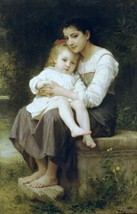 painting  Art Adolphe William Bouguereau Big Sister   Print Canvas Giclee - $9.49+