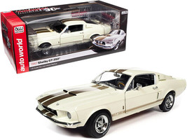 1967 Ford Mustang Shelby GT-350 Wimbledon White w Twin Gold Stripes American Mus - £82.66 GBP