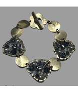 Sterling Silver Designer Bracelet Caged Pearl Crystal Beads 7” Long 17.9... - £82.37 GBP