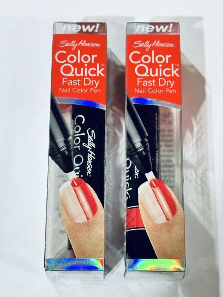 Sally Hansen Color Quick Fast Dry Nail Color Pen #05 Orange Lot Of 2 - $12.72