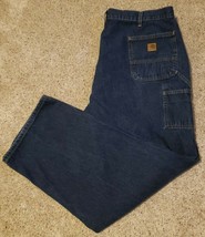 Carhartt Carpenter Jeans 41x31 Blue Denim Men&#39;s Dungaree Fit   - $16.49