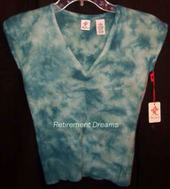 Like Love Sweater Shell Shirt Xl New Blue Wool Angora Blend Tie Dye Juniors - £12.78 GBP