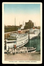 Vintage Postcard Victoria Pier Montreal Harbor Canada Steamships - $12.86