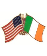 Box of 12 Ireland &amp; US Crossed Flag Lapel Pins, Irish &amp; American Double ... - $371.88 MXN