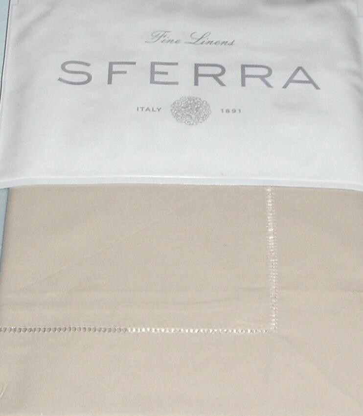 Sferra Celeste Percale Boudoir Sham Mushroom Egyptian Cotton Percale Ita... - $42.90
