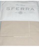 Sferra Celeste Percale Boudoir Sham Mushroom Egyptian Cotton Percale Ita... - $42.90