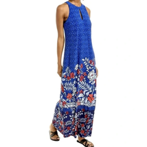 $188 Tommy Bahama Womens XS Geo Garden Carmela Jersey Maxi Dress Island Navy Blu - £40.75 GBP