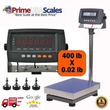 440 lb Industrial Digital Bench Shipping Scale Rechargeable Battery 12&quot; x 16&quot; - £233.89 GBP