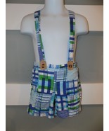 Mud Pie Multi-Colored Plaid Suspender Shorts Size 24M/2T Boy&#39;s - $21.76 CAD