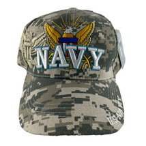 Elite Images Hat NAVY Military Eagle Embroidered Camo Ball Cap Size 7-8 Adj. - £14.16 GBP