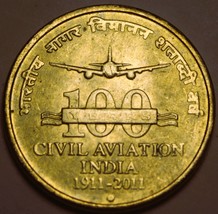 India 5 Rupees, 2011 Gem Unc~100th Anniversary Civil Aviation~SS~Free Sh... - £7.01 GBP