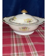 Kikusui Porcelain Fine China Covered Serving Bowl, Gold Trim, Floral, Vi... - £21.34 GBP
