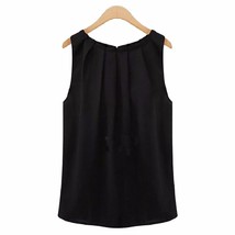 Pical sexy fold sleeveless o neck chiffon blouses casual tops women shirt multiple size thumb200