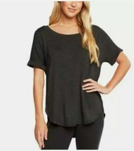 Matty M Womens French Terry Tee Top Size Small Color Charcoal - £27.25 GBP