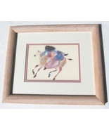1990&#39;s Carol Grigg &quot;She Walks With Horses&quot; Framed Native Indian Color Li... - $102.88 CAD