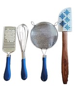 Pioneer Woman ~ 4-Piece Utensil Set ~ Whisk ~ Spatula ~ Grater ~ Straine... - $22.44