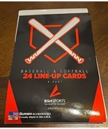 Glover&#39;s BB/SB Line-Up Cards (24 Games) B&amp;S-20 - £11.77 GBP