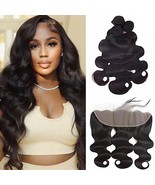 Body Wave Bundles Human Hair With Frontal16 18 20 + 14Free Part 100% Nat... - $51.48
