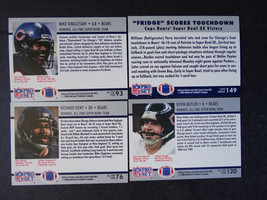 1990 Pro Set Super Bowl Supermen Chicago Bears Team Set 4 Football Cards - £2.39 GBP