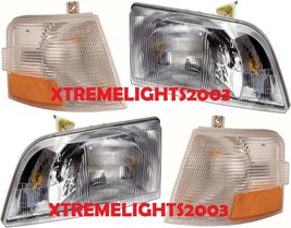 VOLVO VNL 300 VNM 200 SERIES 2000-2003 HEAD LIGHTS HEADLIGHT CLEAR CORNE... - $151.47