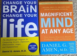 Change Your Brain Change Your Life &amp; Magnificent Mind Daniel Amen Book Set Lot - £7.76 GBP