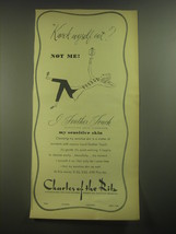 1945 Charles of the Ritz Feather Touch Skin Cleanser Ad - Knock myself out? - $18.49