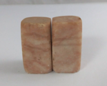 Vintage Beautiful Marble Rectangle 1.75&quot; Salt &amp; Pepper Shakers - $13.85