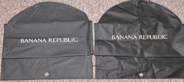 Lot 2 Banana Republic Garment Bag Black Travel Storage Suit Clothing 42x... - $17.81