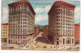 Utah Postcard Salt Lake City Boston &amp; Newhouse Buildings 1911 - £3.88 GBP