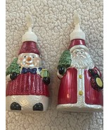 Santa Claus And Snowman Soap Or Lotion Dispenser  Christmas Holiday - $21.05 CAD