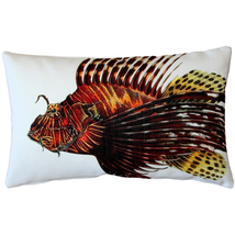 Lionfish Fish Pillow 12x19, Complete with Pillow Insert - $31.45