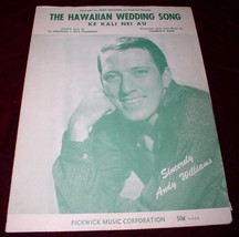 Andy Williams Sheet Music Vintage 1958 The Hawaiian Wedding Song - £11.93 GBP