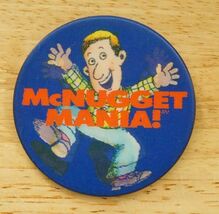 Vintage Employee Pinback Button McDonalds Fast Food Lenticular McNugget ... - $10.88