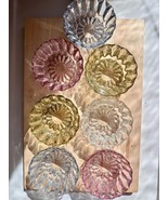 Glass ramekin salad bowl set of 8 multicolored pastel, textured glass di... - $1,425.81 MXN