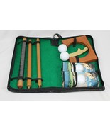 Folding Golf Putter Club Ball Practice Hole Gift Set in Case w/ Spalding... - £26.89 GBP