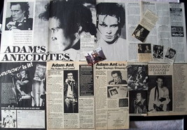 ADAM ANT ~ Fifteen (15) Color and B&amp;W Clippings, ARTICLES, Adverts frm 1983-1986 - £5.32 GBP