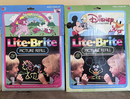 Vintage 1986 LITE BRITE Picture Refill My Little Pony and Dismey INCOMPLETE - £11.44 GBP
