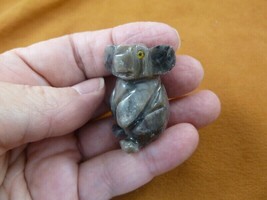 (Y-KOA-12) little gray KOALA Australia figurine SOAPSTONE PERU I love ko... - £6.82 GBP