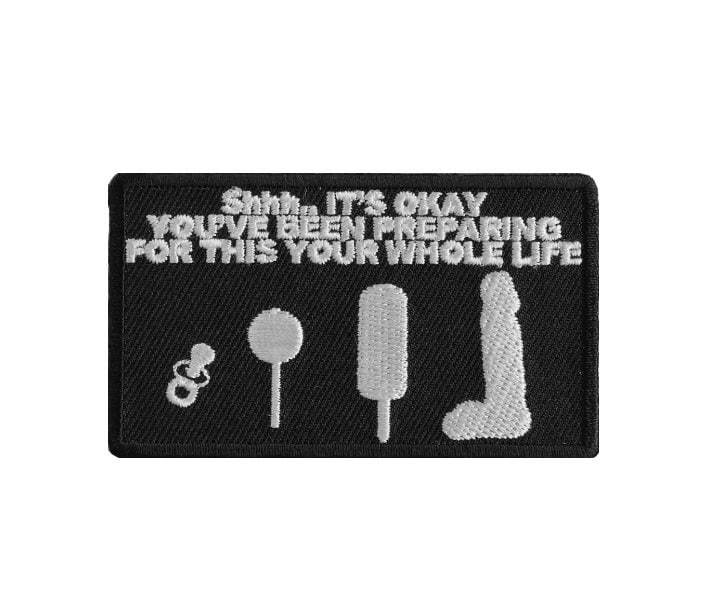 Primary image for YOUVE BEEN PREPARING Your Whole Life 3" x 2.5" iron on patch (3159) Biker (C57)