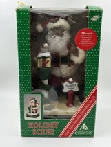 Holiday Creations Holiday Scene Musical African American Santa 1990’s- Tested - £78.09 GBP