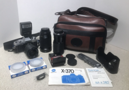 Minolta X-370 Film Camera With Multiple Lenses &amp; Point And Shoot Camera - $128.69