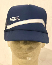 Vans Mesh &amp; Foam OTTO Blue/White Stripe Trucker’s Snapback Adjustable Ca... - $24.74