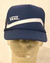 Vans Mesh &amp; Foam OTTO Blue/White Stripe Trucker’s Snapback Adjustable Ca... - £19.46 GBP