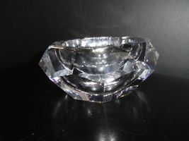 Baccarat Diamond Cut Crystal Ashtray  (France)  7" x 3" - $569.25